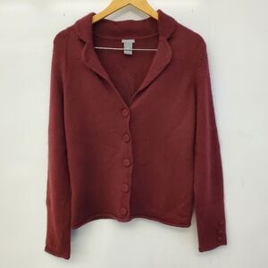 Ann Taylor Burgundy Cardigan Sweater